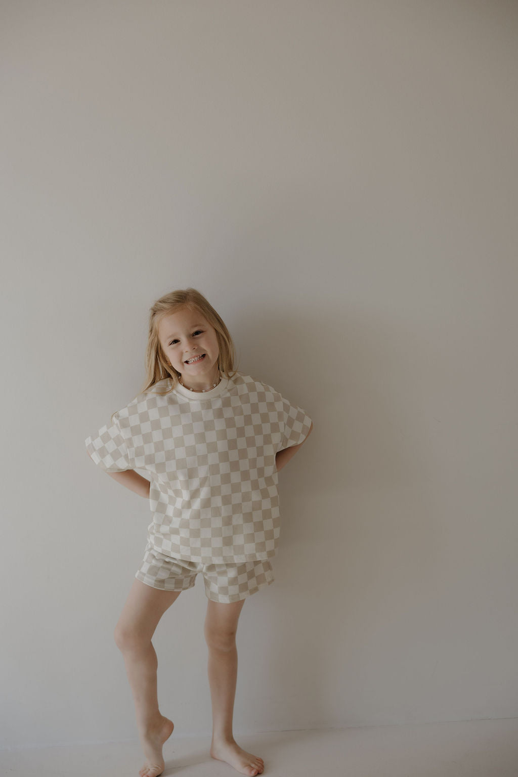 French Terry Short Set | Checkerboard