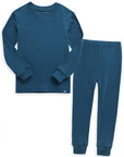 Modal Peacock Blue Long Sleeve PJs