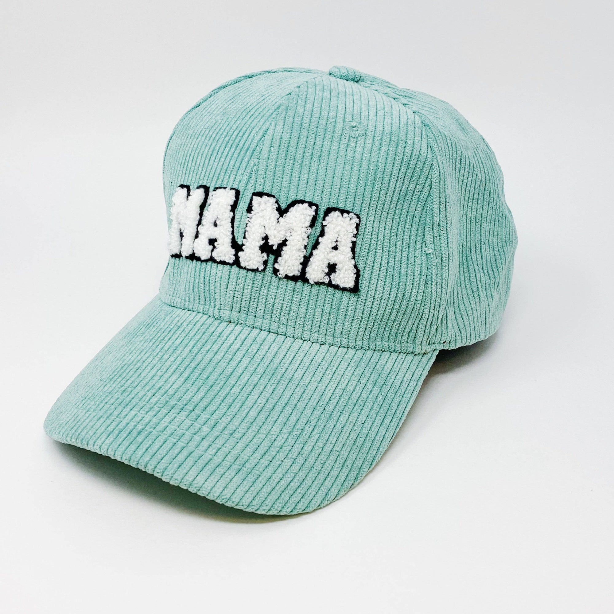 Corduroy Mama Ball Cap: White