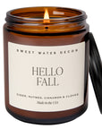 Hello Fall 9 oz Soy Candle - Fall Decor & Gifts