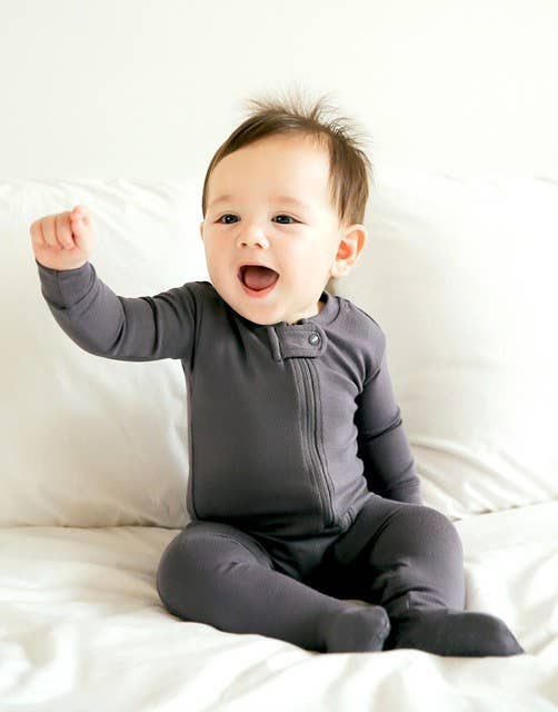 Modal Charcoal Baby Footie