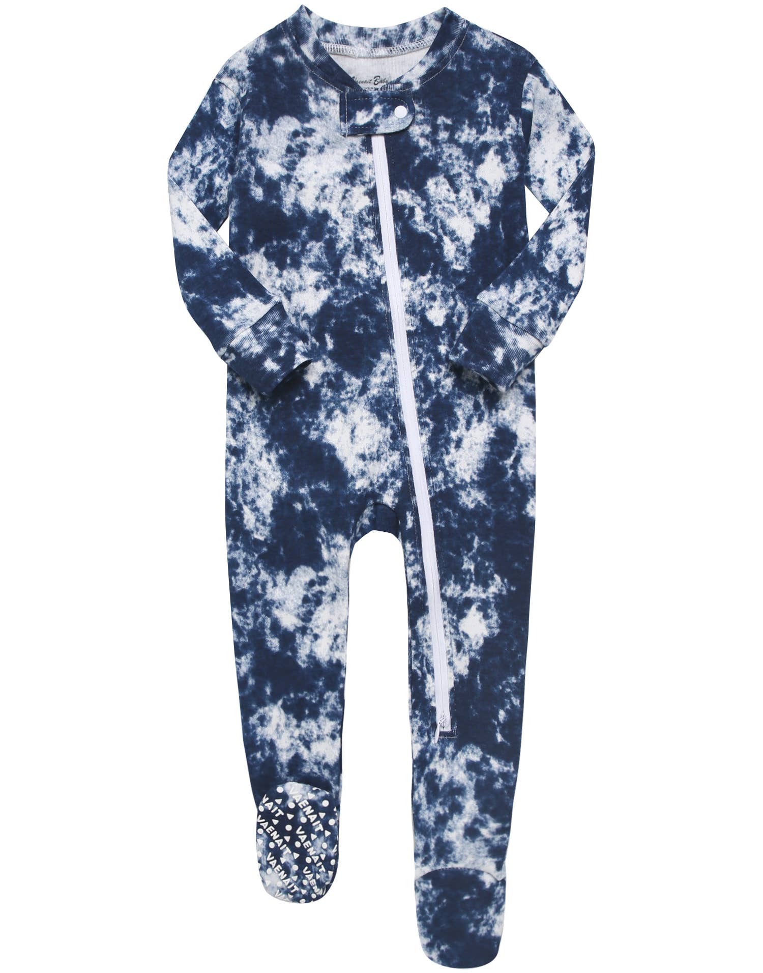 Cotton 2-Way Zip Baby Infant Footie Pajama-Prism Navy-C