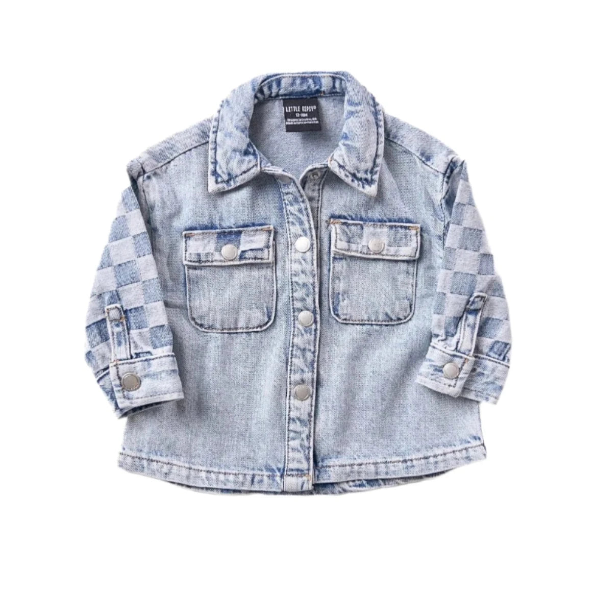 Checker Denim Shacket