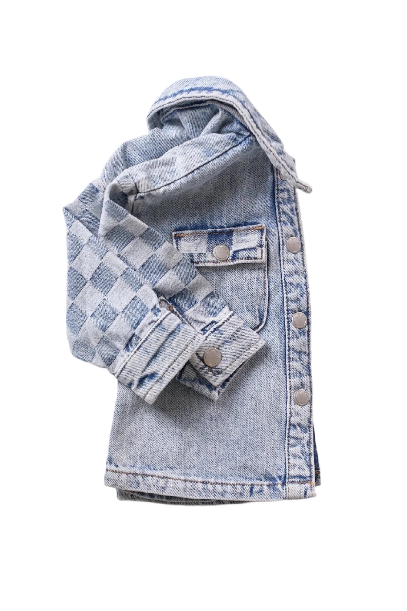 Checker Denim Shacket