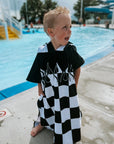 Checker Flame Hooded Towel