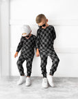 Organic Ribbed Set in Smoke + Storm (PREORDER)