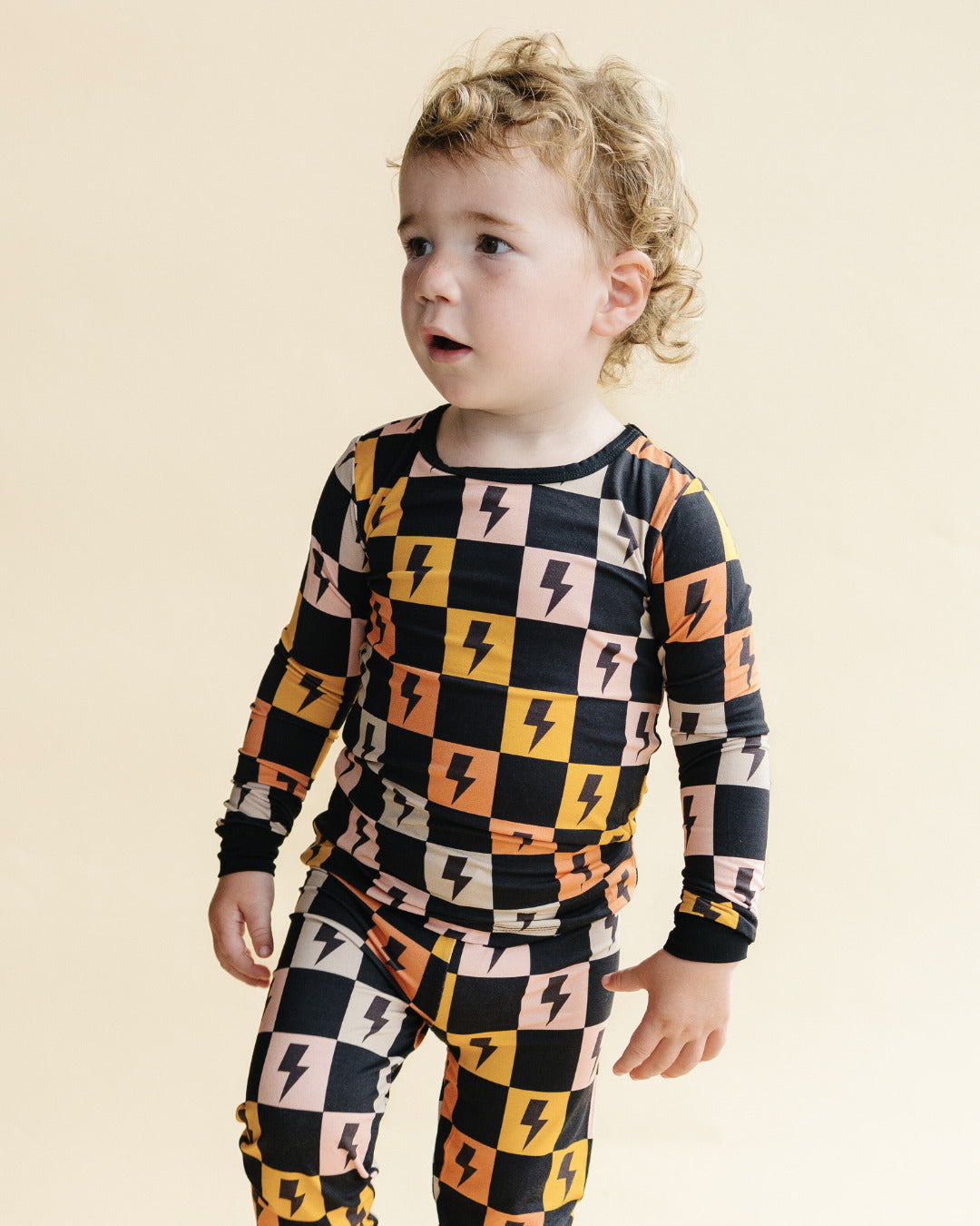 Bamboo Two Piece Set | Colorful Checks &amp; Bolts