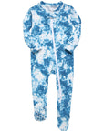 Cotton 2-Way Zip Baby Infant Footie Pajama-Prism Blue
