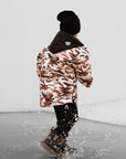 Classic Midi Rain Boot in Black / Taupe