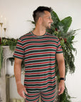 Men's Short Sleeve Pajamas | Holiday Stripe
