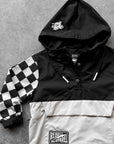 Pullover Windbreaker in Black/Oat