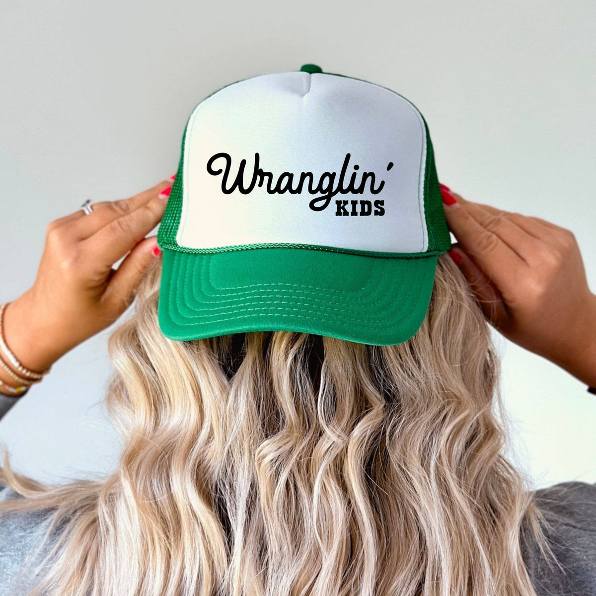 Wrangling' Kids Trucker Hat - Fall Western Trucker Hat