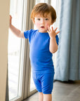 Blue Colorful Short Sleeve viscose PJs-C