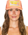 Sunny Daze Trucker Hat in Coral
