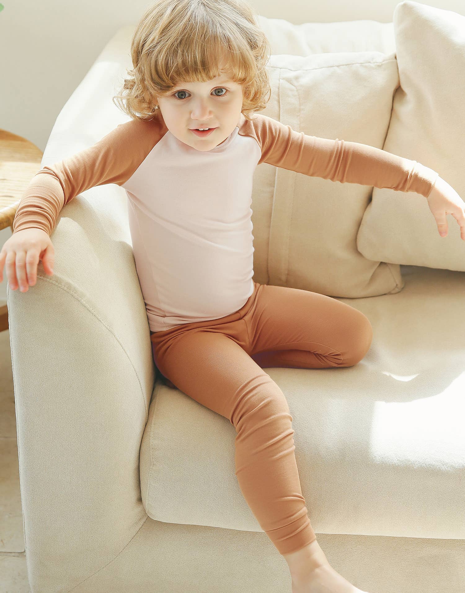 Modal Raglan Boys Girls  Long Sleeve PJs