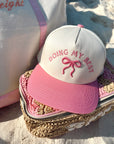 Doing My Best - Pink Vintage Trucker Hat