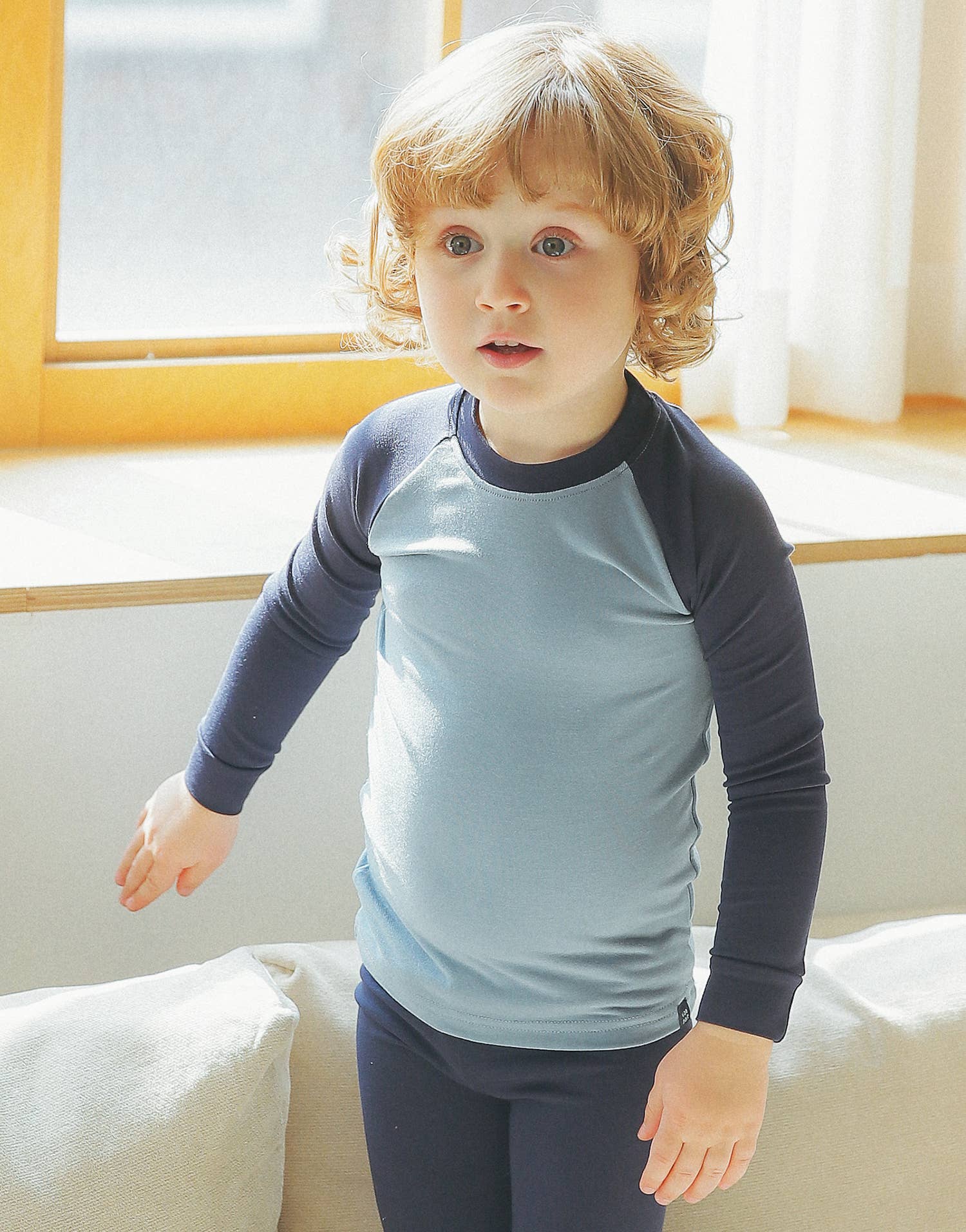 Modal Raglan Boys Girls  Long Sleeve PJs