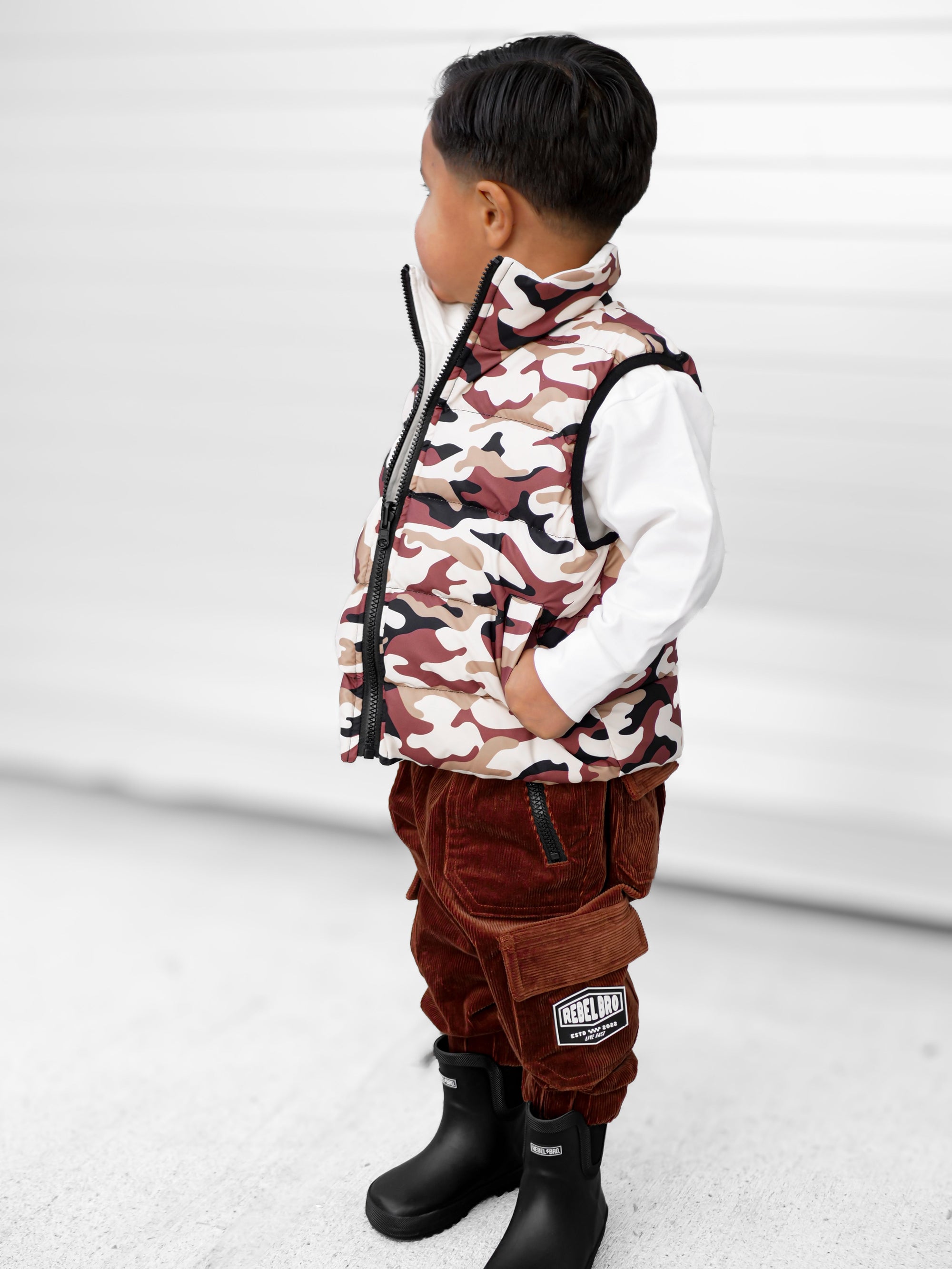 Reversible Puffer Vest in Ranger (PREORDER)