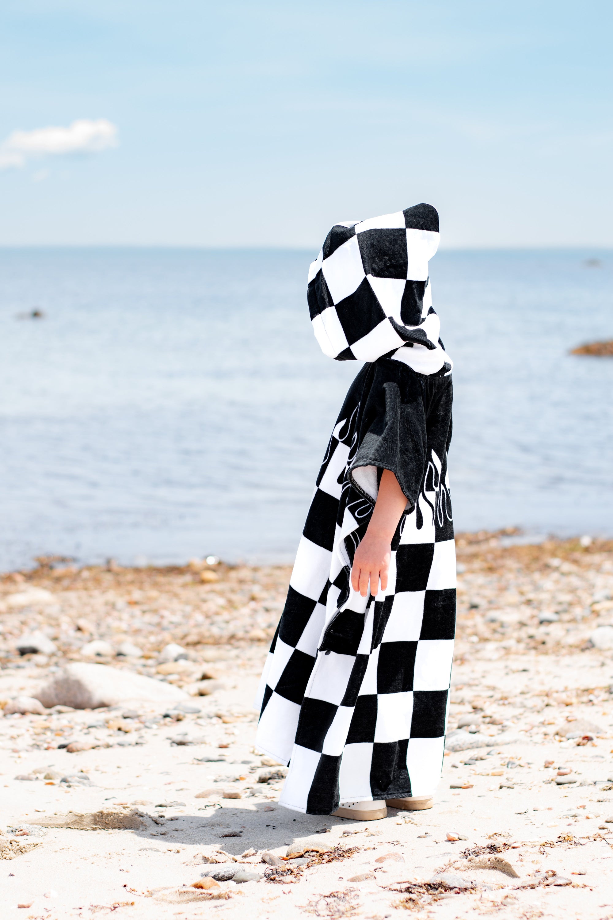 Checker Flame Hooded Towel