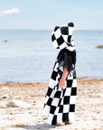 Checker Flame Hooded Towel