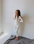 Bamboo Two Piece Pajamas | Black & White Lightning Bolt