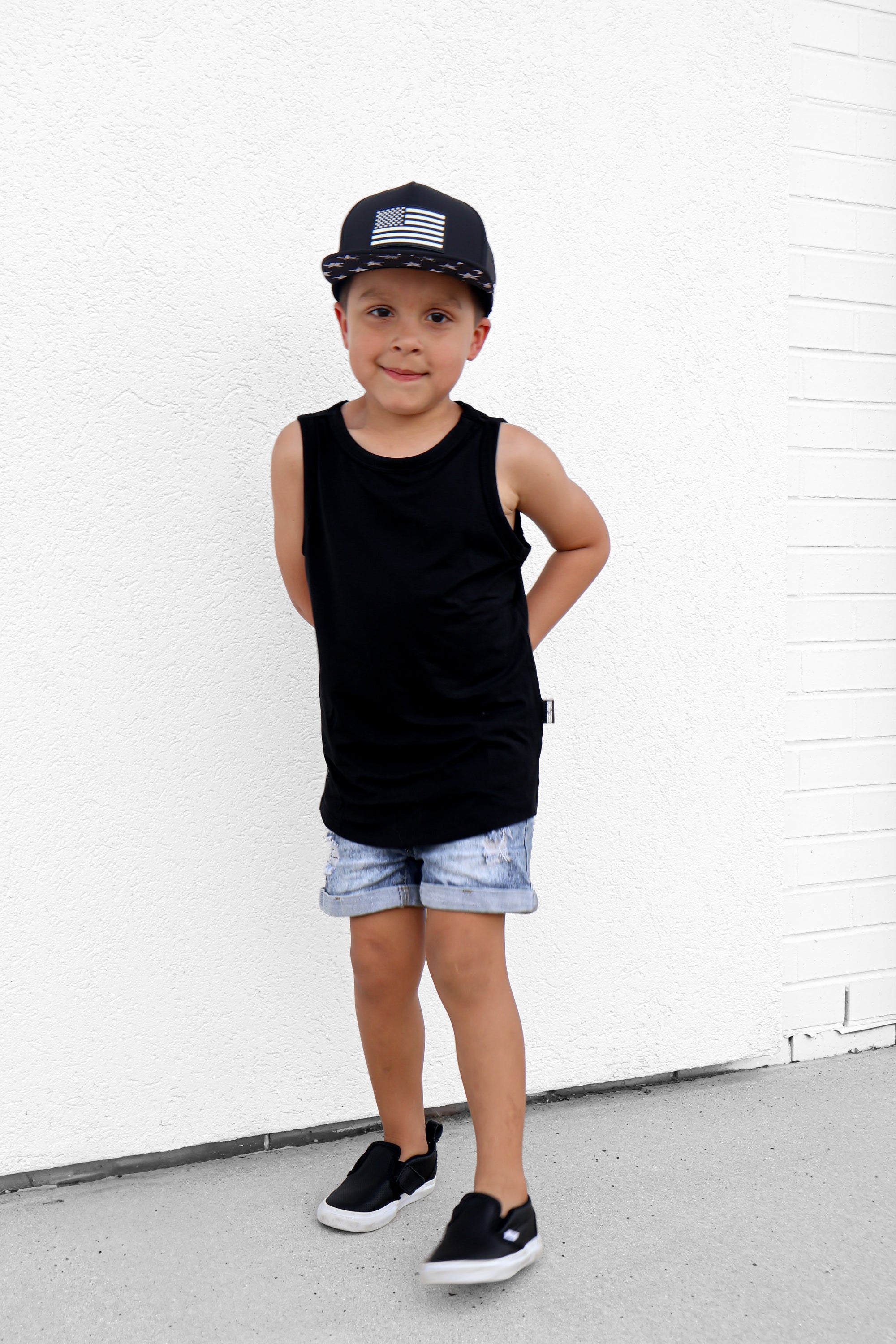 Bamboo Tank in Black