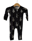 Bamboo Zip Pajamas | Midnight Skelly