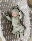 Sage Organic Cotton Ribbed Zipper
