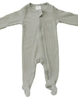 Sage Organic Cotton Ribbed Zipper