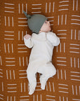 Mustard Mudcloth Muslin Crib Sheet