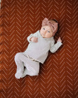 Rust Mudcloth Muslin Crib Sheet