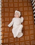 Mustard Mudcloth Muslin Crib Sheet