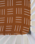 Mustard Mudcloth Muslin Crib Sheet