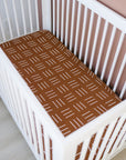 Mustard Mudcloth Muslin Crib Sheet