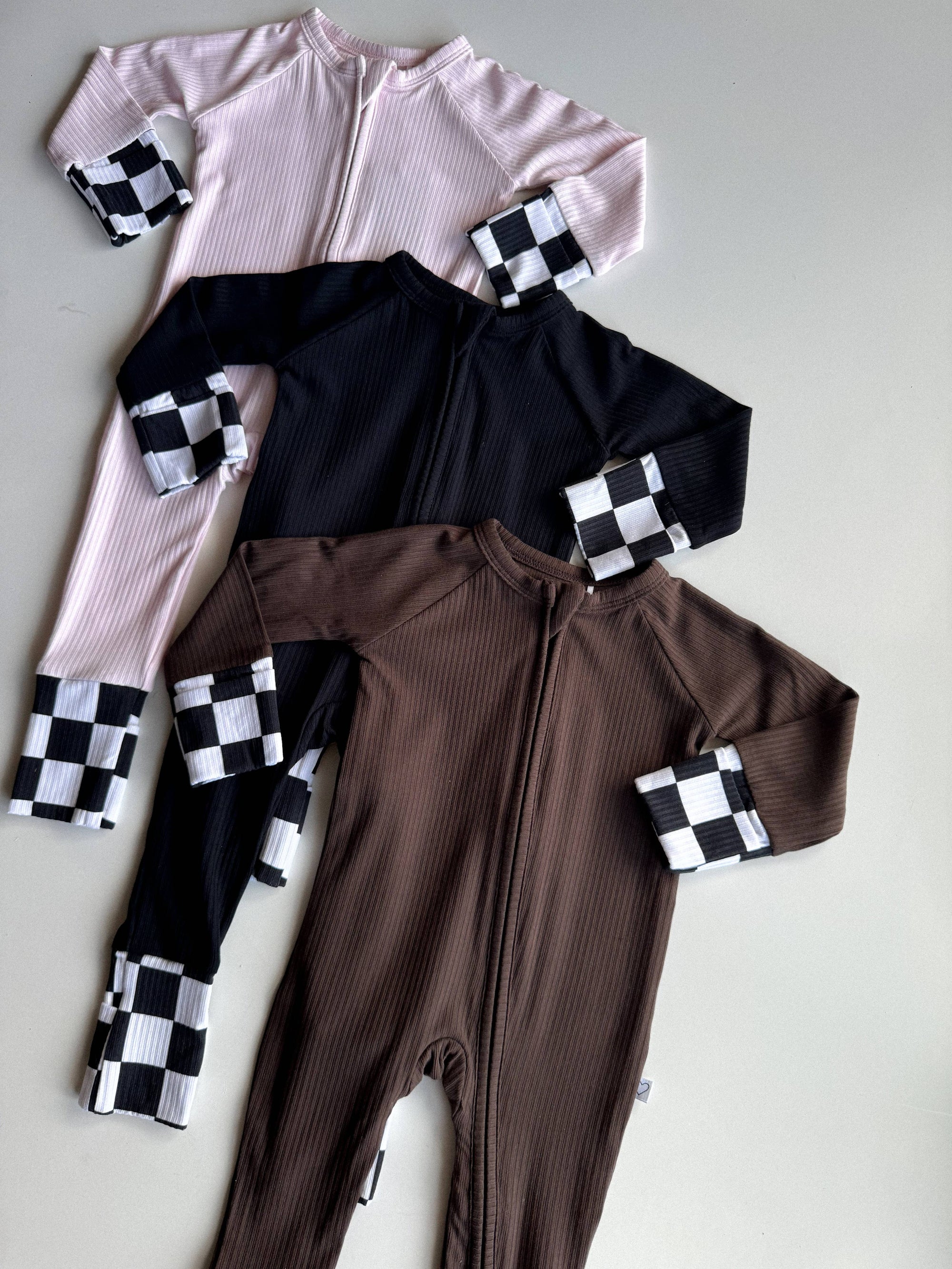 Ribbed Midnight Black | Bamboo Romper: 12-18 Months