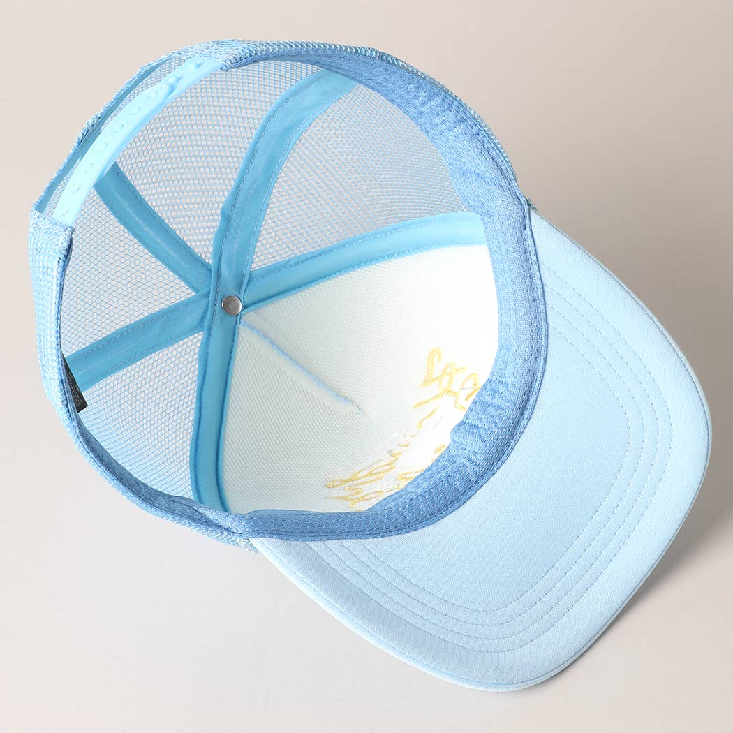 Howdy Darlin&#39; Embroidered Mesh Back Trucker Cap: One Size / BLACK