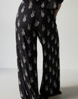 Women's Bamboo Crop Tee Lounge Set | Midnight Skelly
