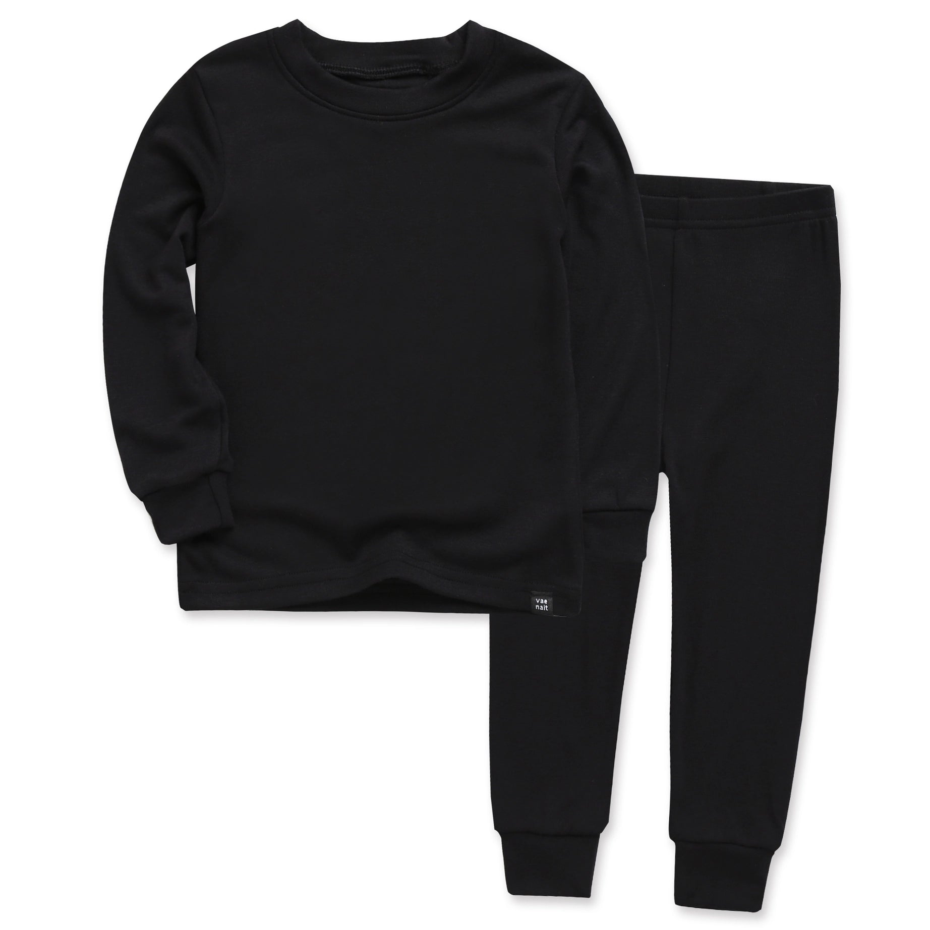 Bamboo Black Long Sleeve PJs