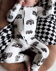 Cream Monster Truck | Bamboo Two - Piece: 4T