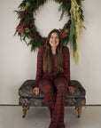 Women's Long Sleeve Bamboo Pajama | Christmas Plaid