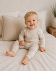 Bamboo Oatmeal Black Long Sleeve PJs