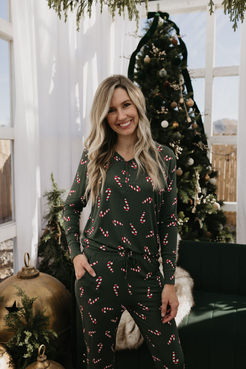 Women&#39;s Bamboo Pajamas | Candy Cane Lane 2024
