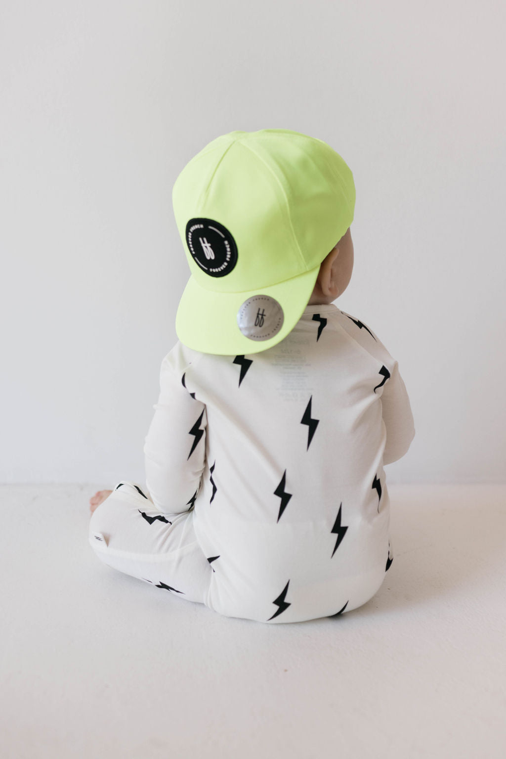 Bamboo Zip Pajamas | White &amp; Black Lightning Bolt