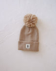 ff Knit Pom Top Beanie | Taupe