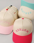 MOTHER Upside Down Lettering Embroidery Cap: Black / ONE SIZE