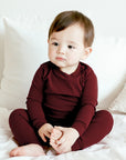 Cotton Burgundy PJ'S