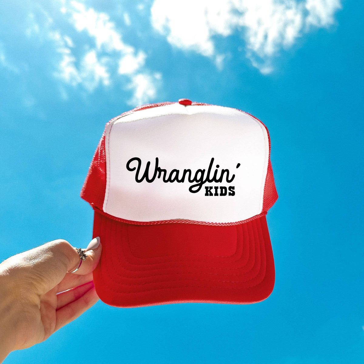 Wrangling' Kids Trucker Hat - Fall Western Trucker Hat