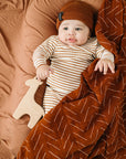 Rust Bamboo Stretch Swaddle