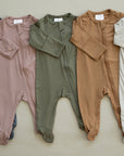 Charcoal Bamboo Footed Zipper