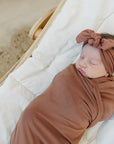Rust Bamboo Stretch Swaddle